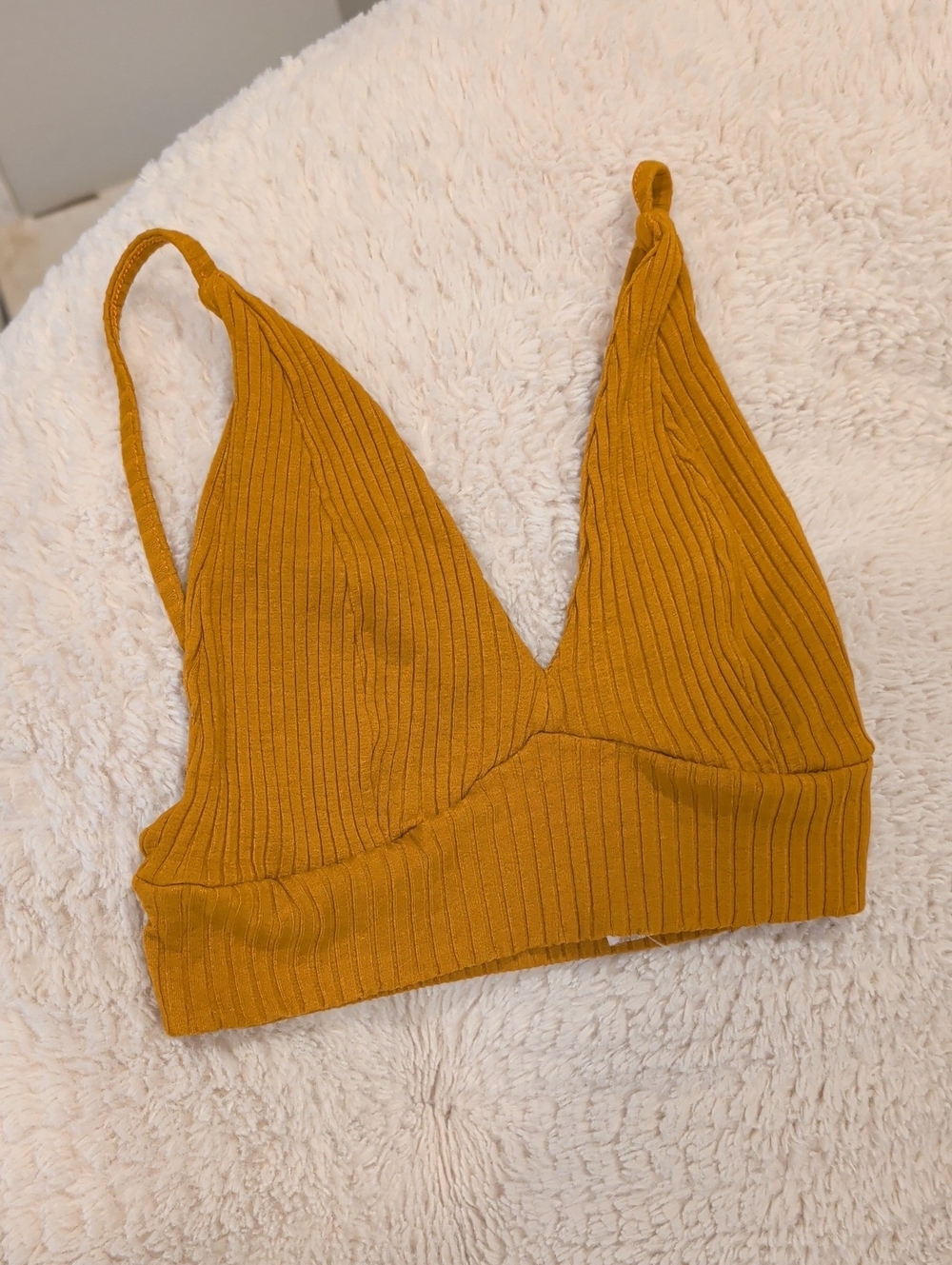 Farm Rio Ribbed Orange Bralette Crop Top